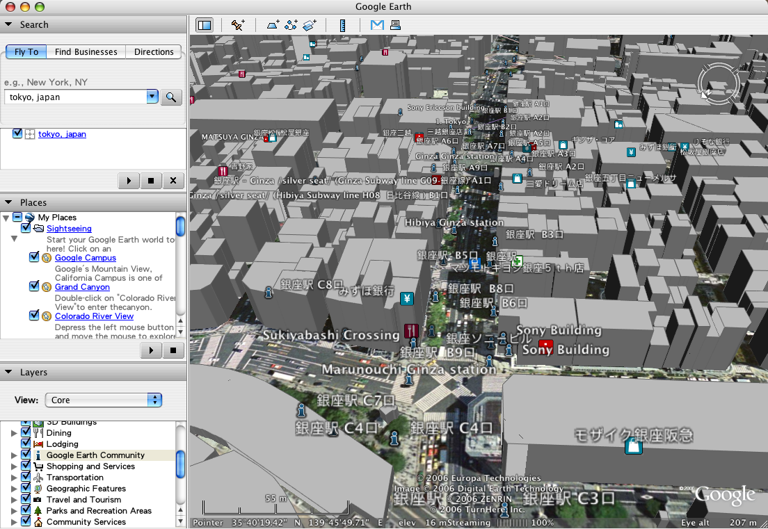 Google Earth - Tokyo